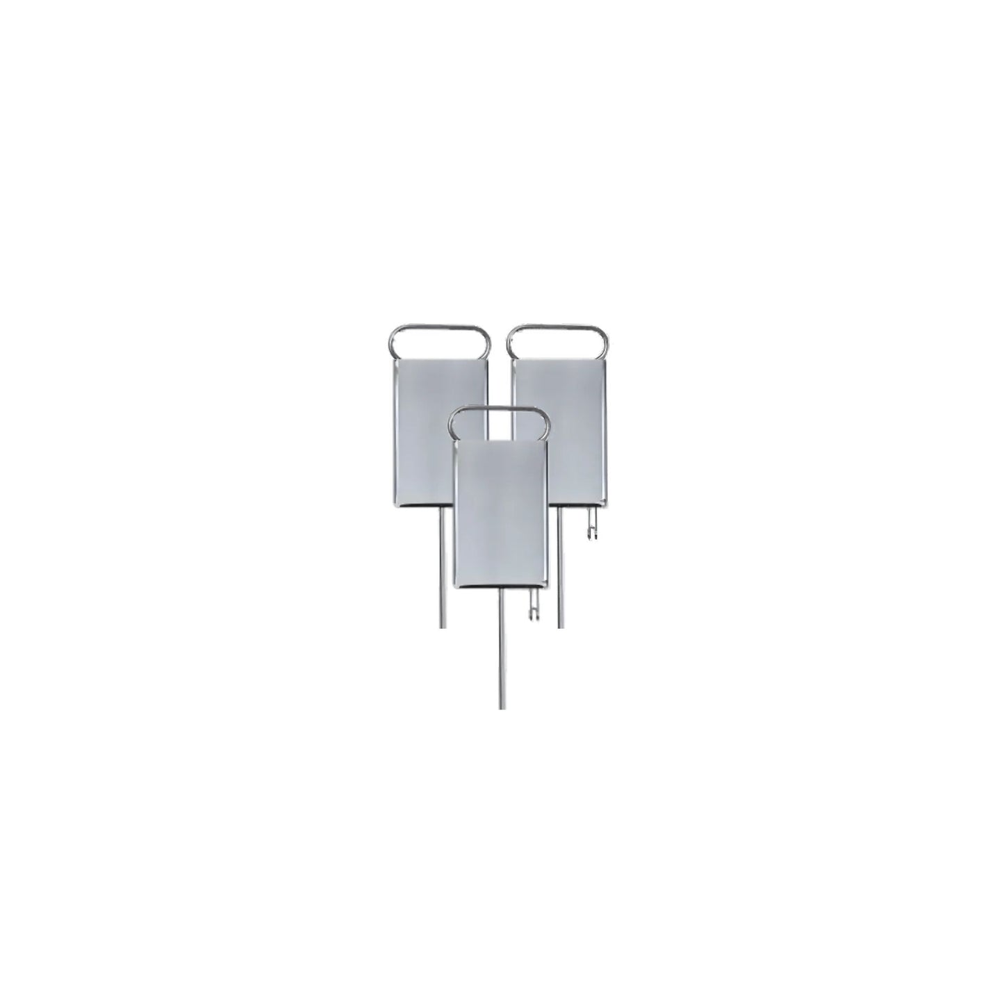 Contest 'Longest Drive' fairway marker set with two silver steel signs on stakes for golf competitions; writable face