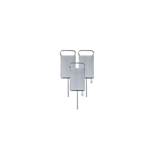 Contest 'Longest Drive' fairway marker set with two silver steel signs on stakes for golf competitions; writable face